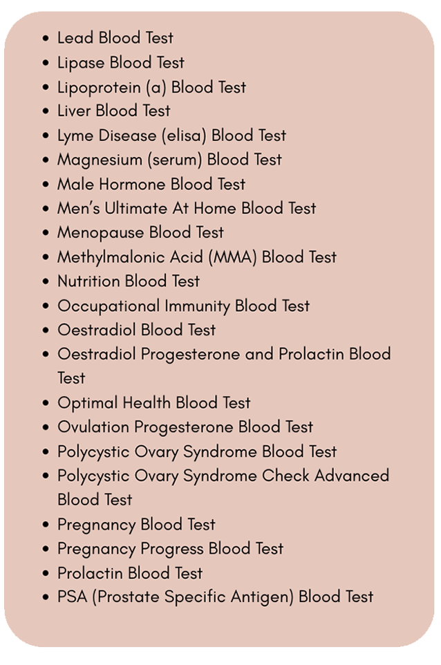 Private blood test clinic
